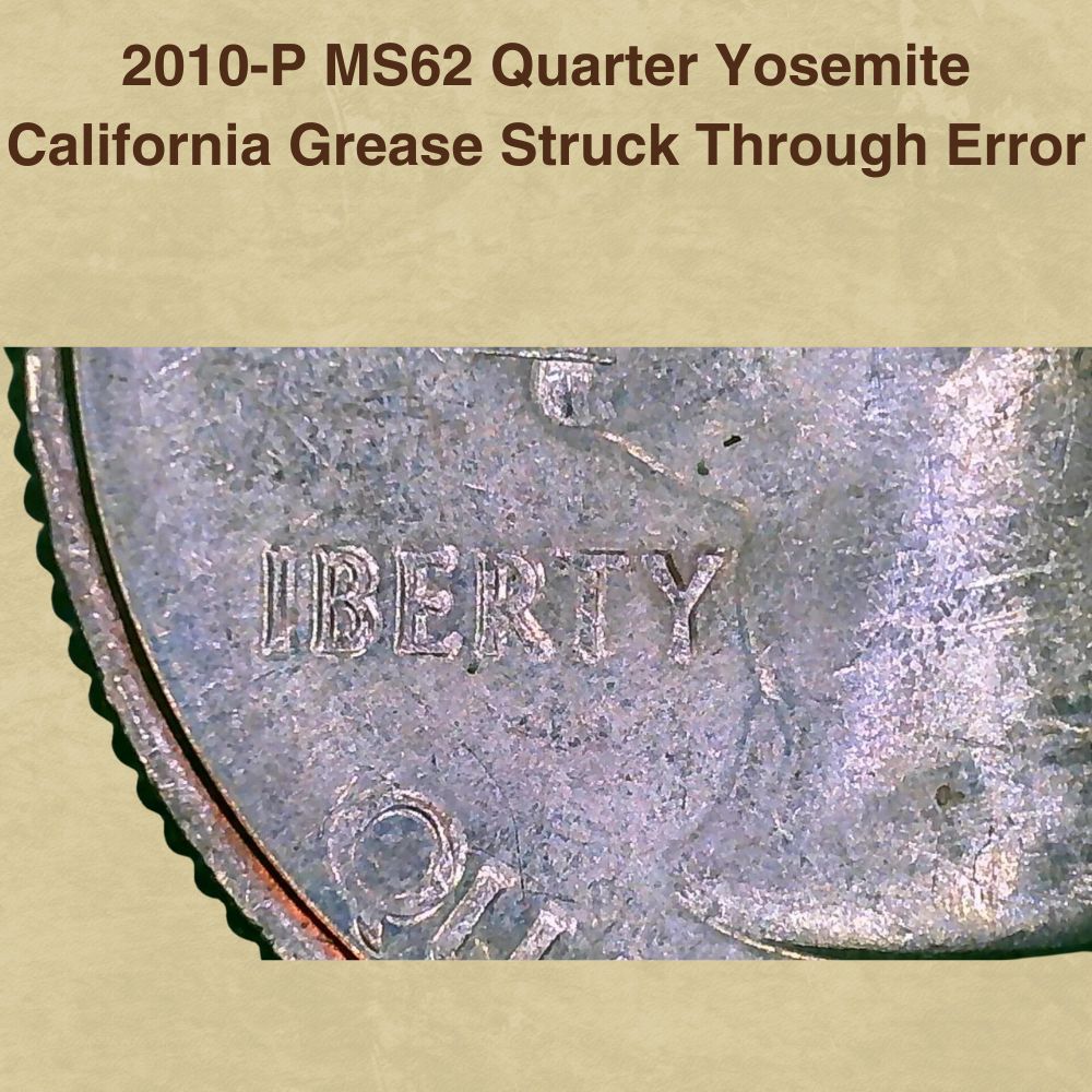 2010 Yosemite quarter grease struck-through error showing weak or missing design detail